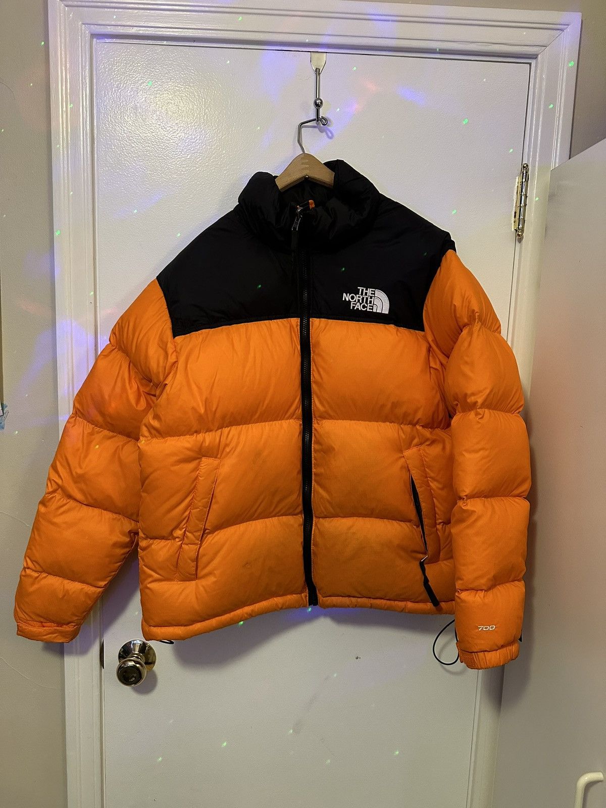 image of The North Face North Face Nuptse 700 Puffer Jacket - Orange, Men's (Size Large)