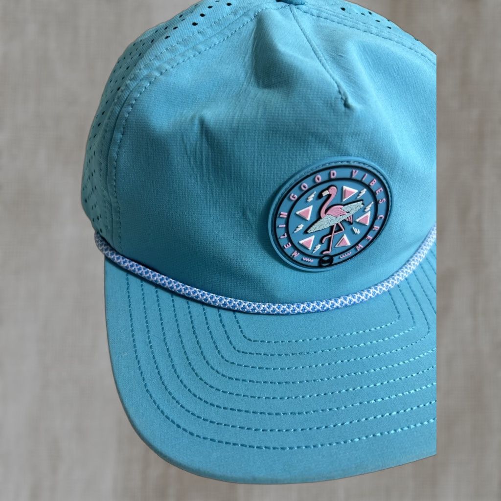 melin Melin Coronado Splash Hydro Neon Collection Blue Snapback Hat Mens 58cm Adjustable Breathable Moisture Wicking Colorful Cap Snapback? Size ONE SIZE - 1 Thumbnail