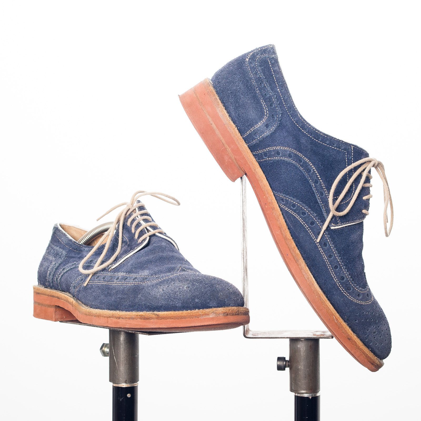 Cerruti 1881 CERRUTI 1881 Blue Suede Brogue Shoes Italy Made EU41 Size US 8 / EU 41 - 4 Thumbnail