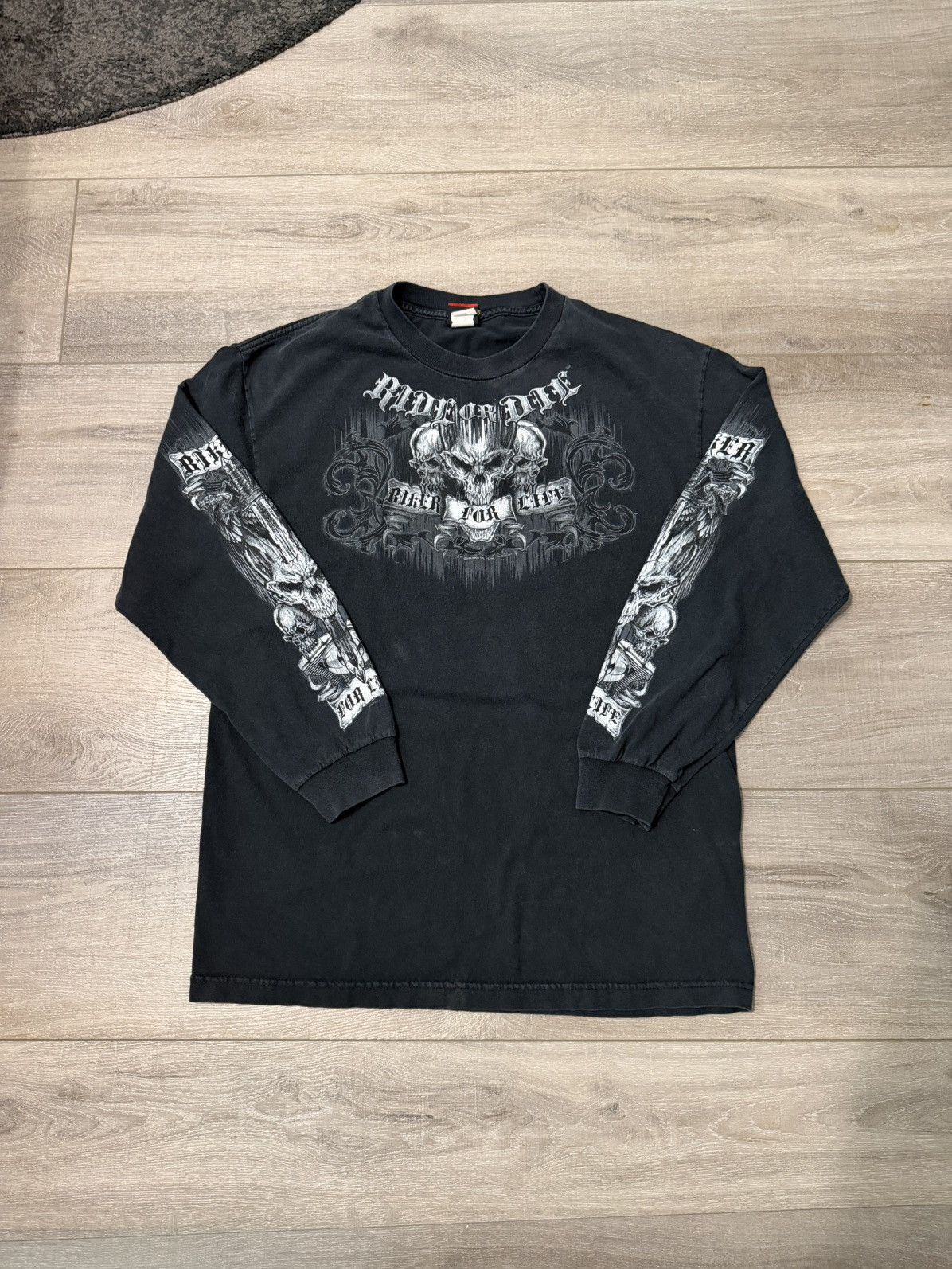 Vintage Vintage Biker Long Sleeve T-Shirt Size US M / EU 48-50 / 2 - 1 Thumbnail