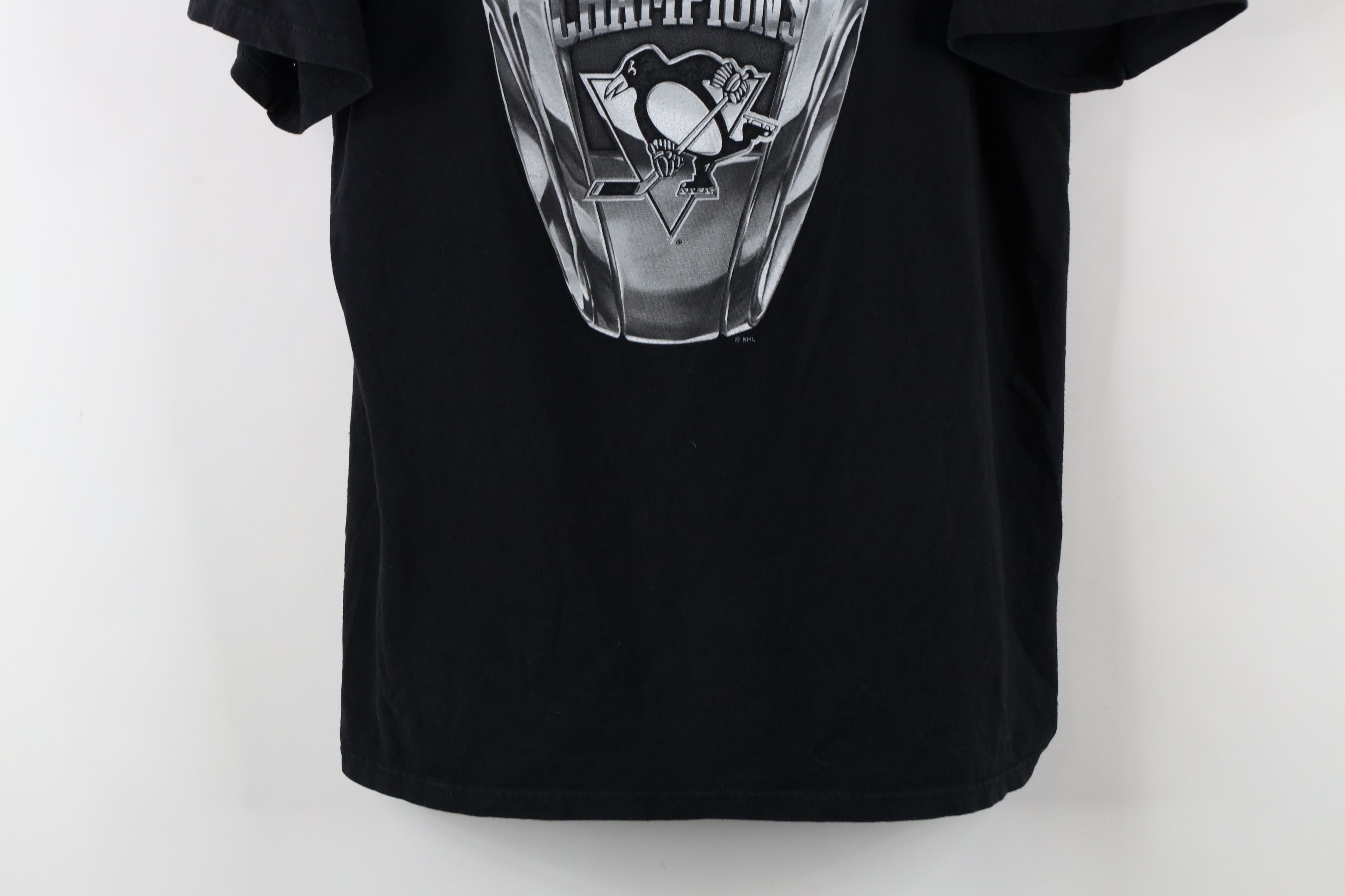 Reebok × Vintage Vintage Y2K Reebok Penguins Stanley Cup Champs Ring T-Shirt Size US L / EU 52-54 / 3 - 3 Thumbnail
