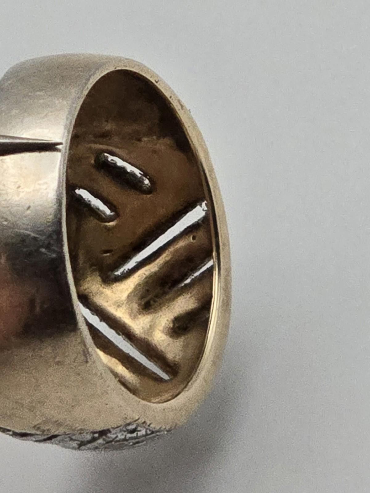 The Unbranded Brand Size 10 Vermeil Silver Ring w/ 5 Diamond Accents Gold Plated Size ONE SIZE - 3 Thumbnail