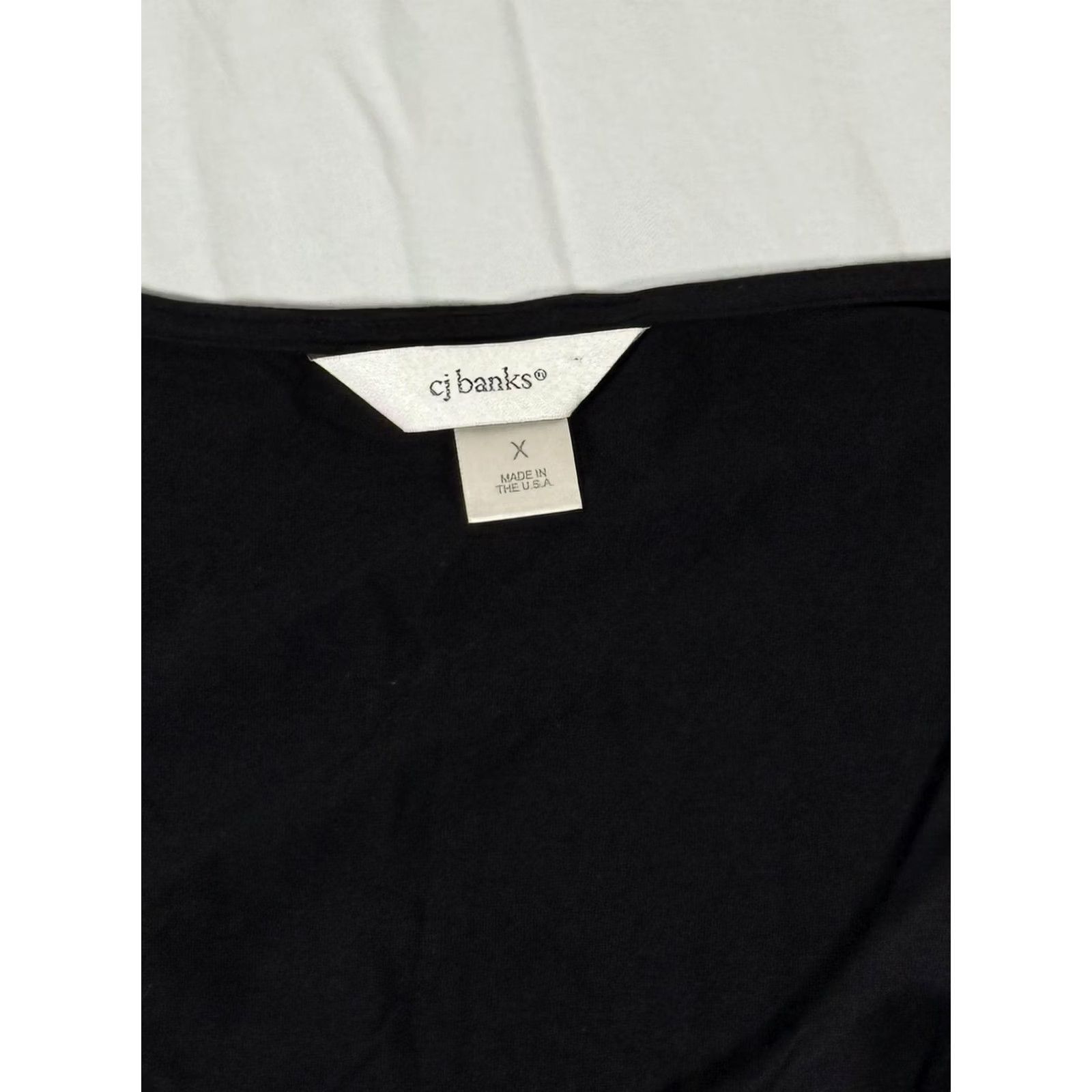 Vintage VINTAGE CJ Banks Shirt Womens Black Scoop Neck 3/4 Sleeve Top Plus Stretch Made in USA XL Womens Shirts Black Scoop Neck 3/4 Sleeve CJ Banks Size XL / US 12-14 / IT 48-50 - 3 Thumbnail