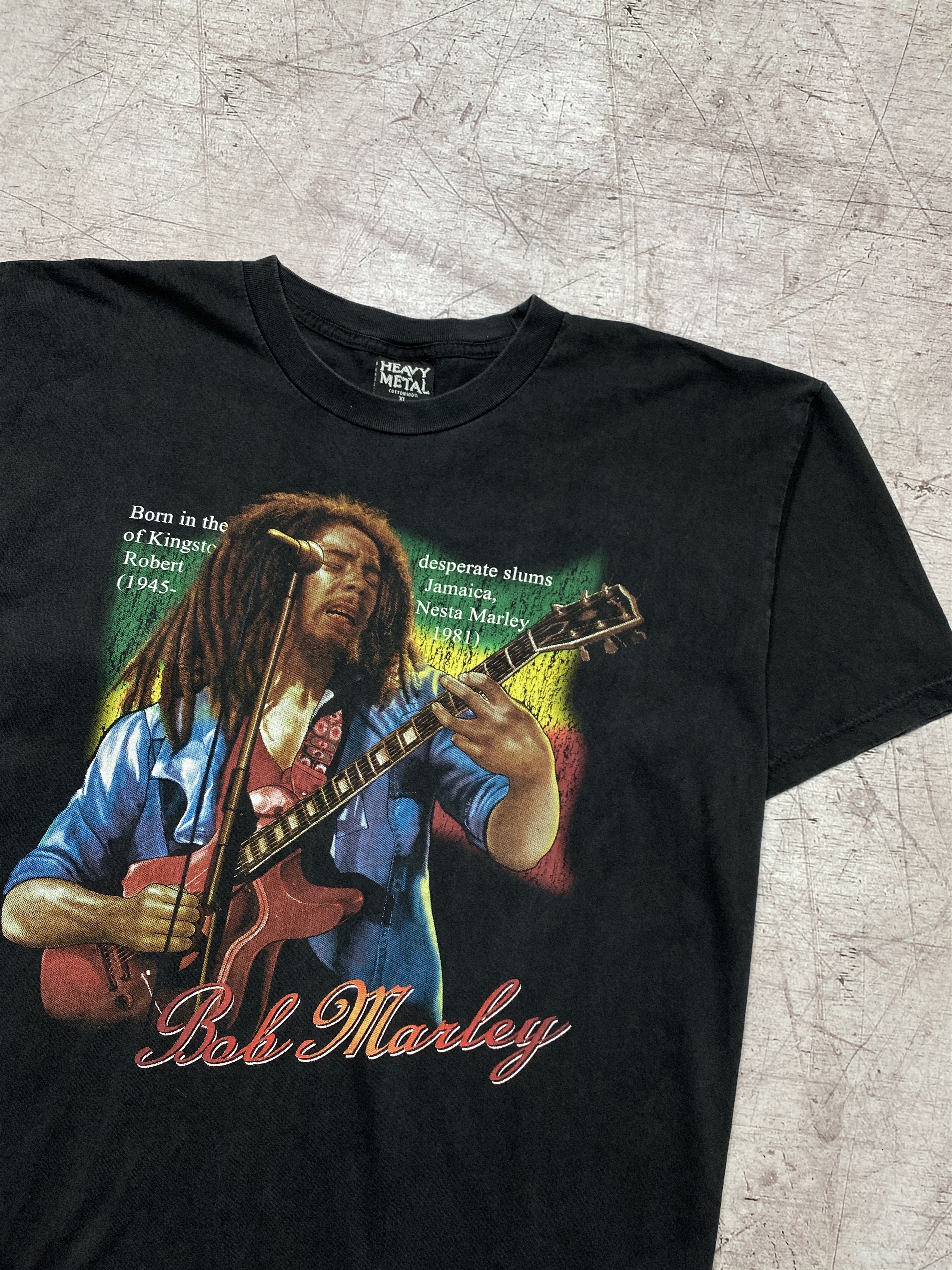 Bob Marley × Vintage Bob Marley Vintage Mens Rock T-Shirt tee Size US XL / EU 56 / 4 - 2 Thumbnail