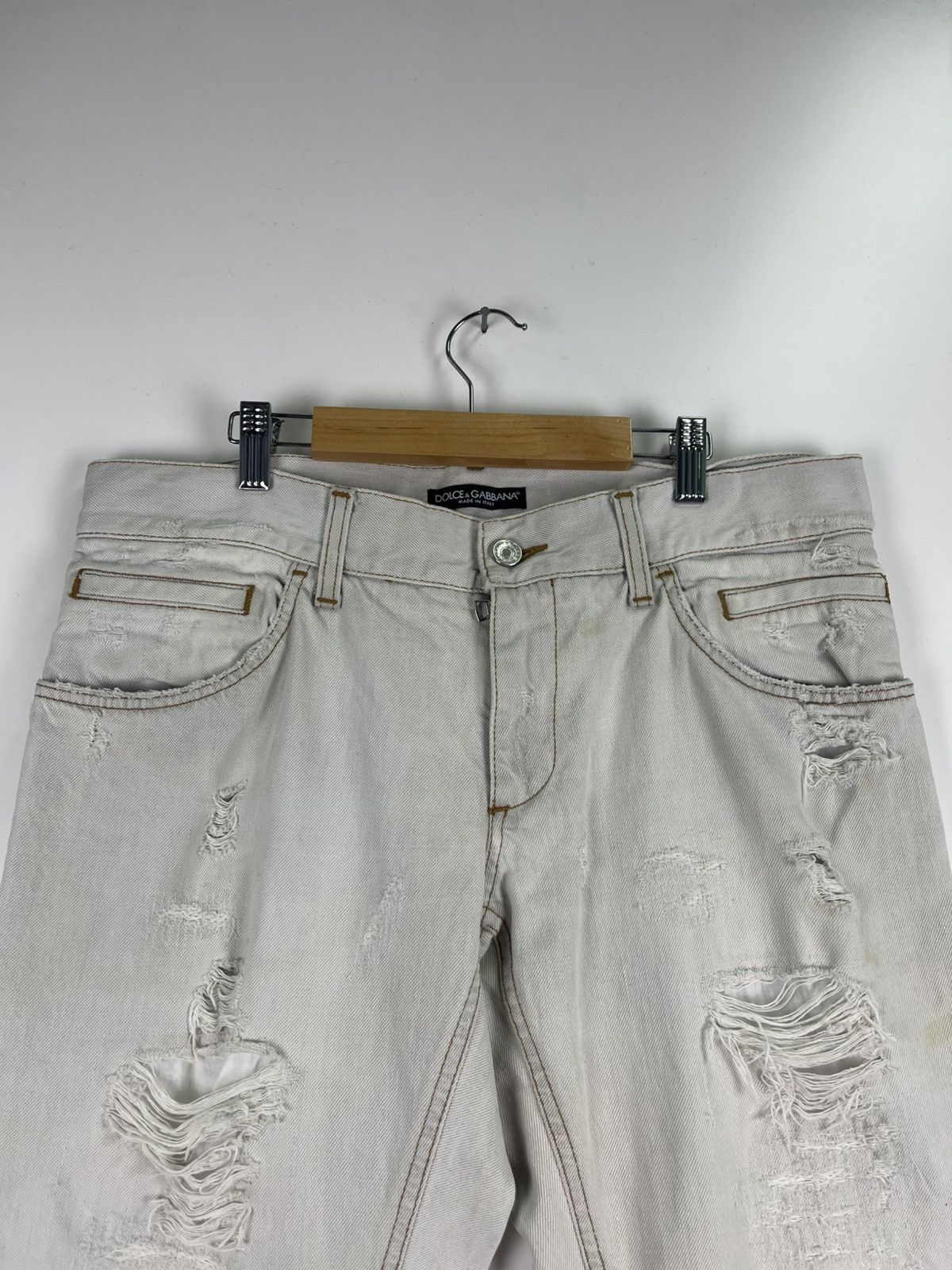 Dolce & Gabbana Dolce & Gabbana Distress Short Denim Size US 34 / EU 50 - 4 Thumbnail