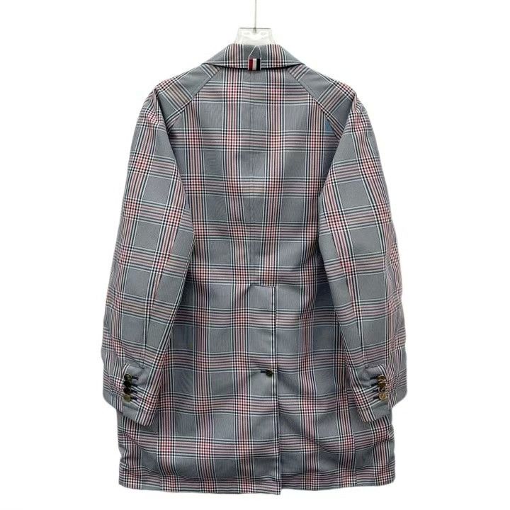 Thom Browne Thom Browne Blue Check Cotton Trench Coat Size US S / EU 44-46 / 1 - 4 Thumbnail