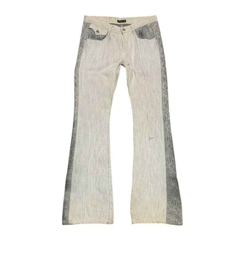 Vintage Mogan Homme Flare Bootcut Bell Bottom Jeans Snake