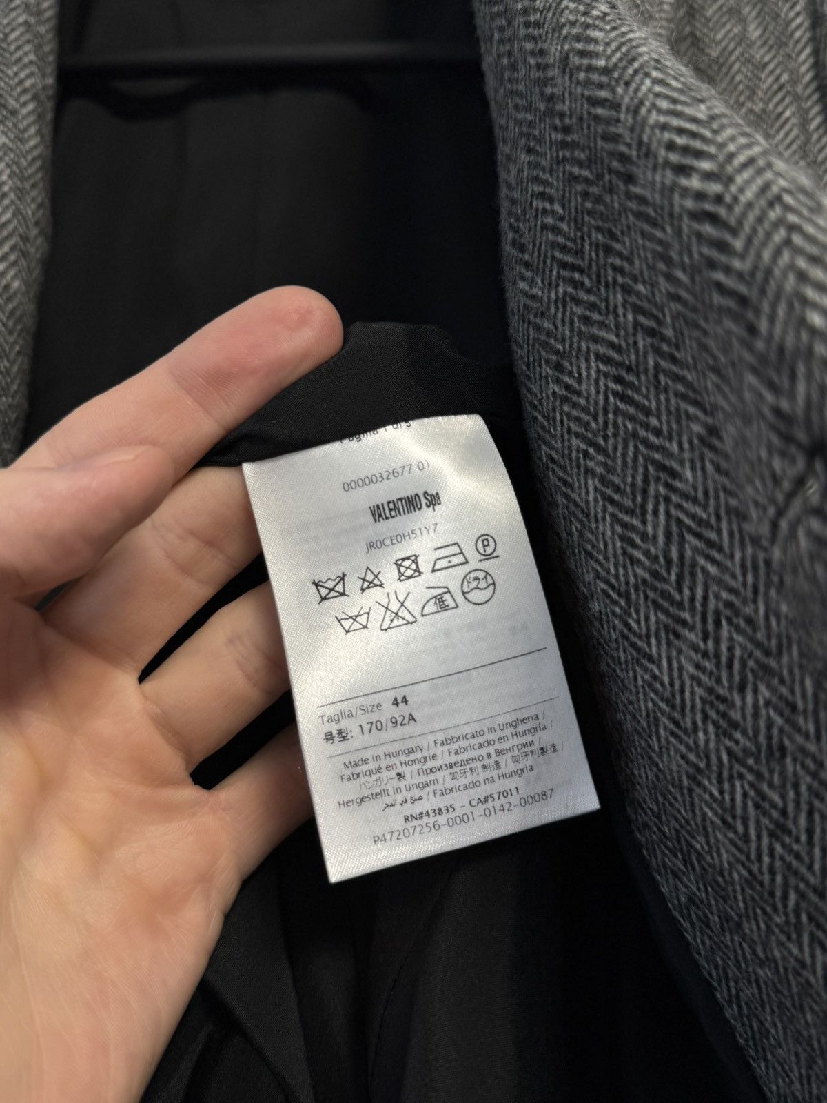 RED Valentino Red Valentino Cropped Blazer Jacket Grey Herringbone Size 44 Size M / US 6-8 / IT 42-44 - 12 Thumbnail