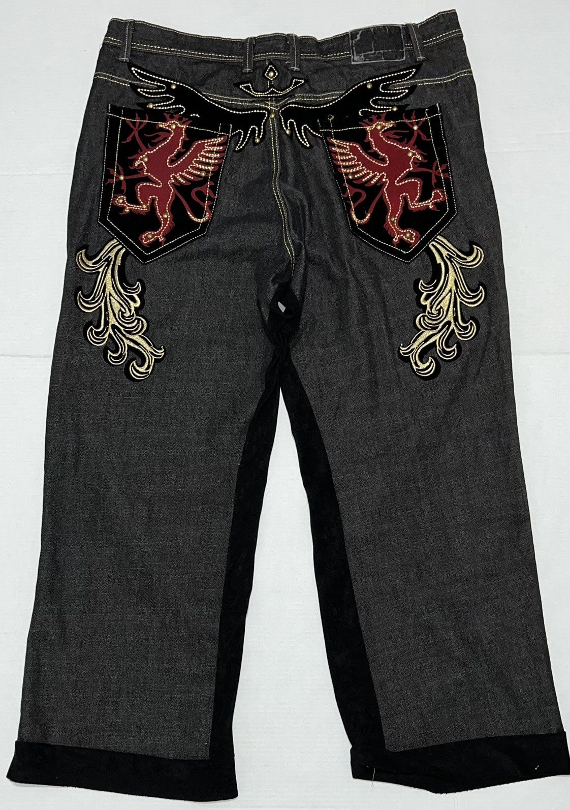 Clench Vintage Clench Jeans Dragon Embroidery 42x32 Baggy Y2k 90s Size US 42 / EU 58 - 2 Thumbnail