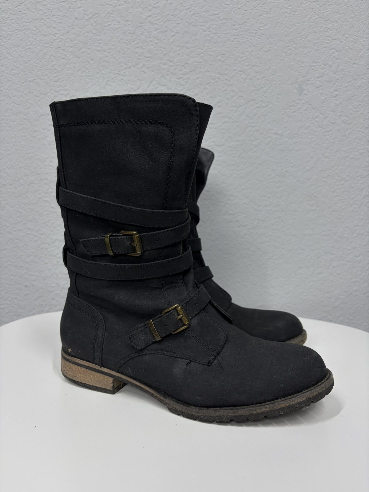 If Six Was Nine Vintage Italian AS 98 Rick Owens Style Leather Biker Boots Size US 8 / EU 41 - 2 Thumbnail