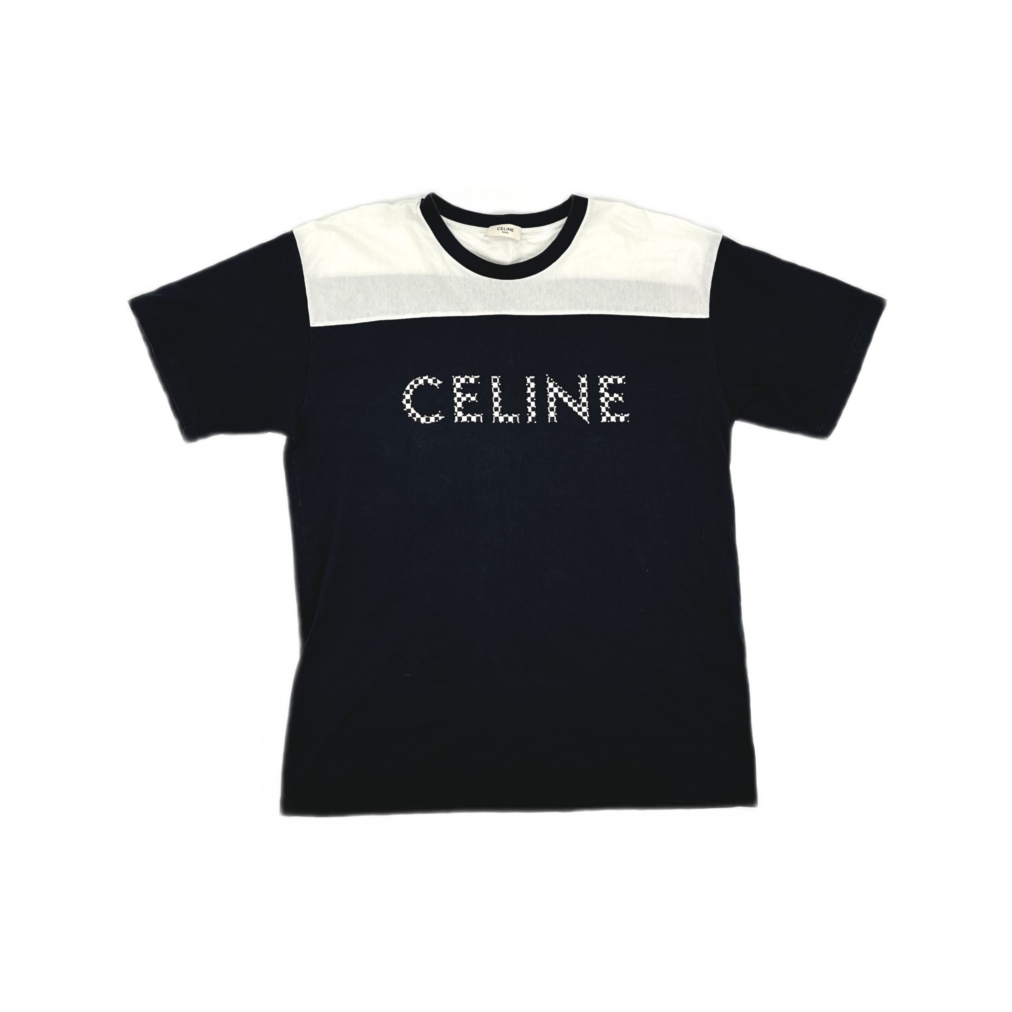 Celine Celine Checkerboard Logo T-Shirt Size S Size US S / EU 44-46 / 1 - 1 Thumbnail