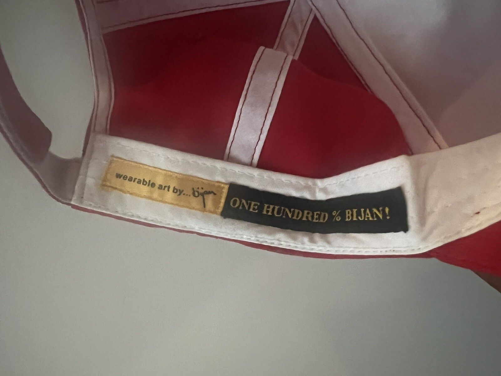 BIJAN Red with Silver Crest Cap NWOT Size ONE SIZE - 4 Thumbnail