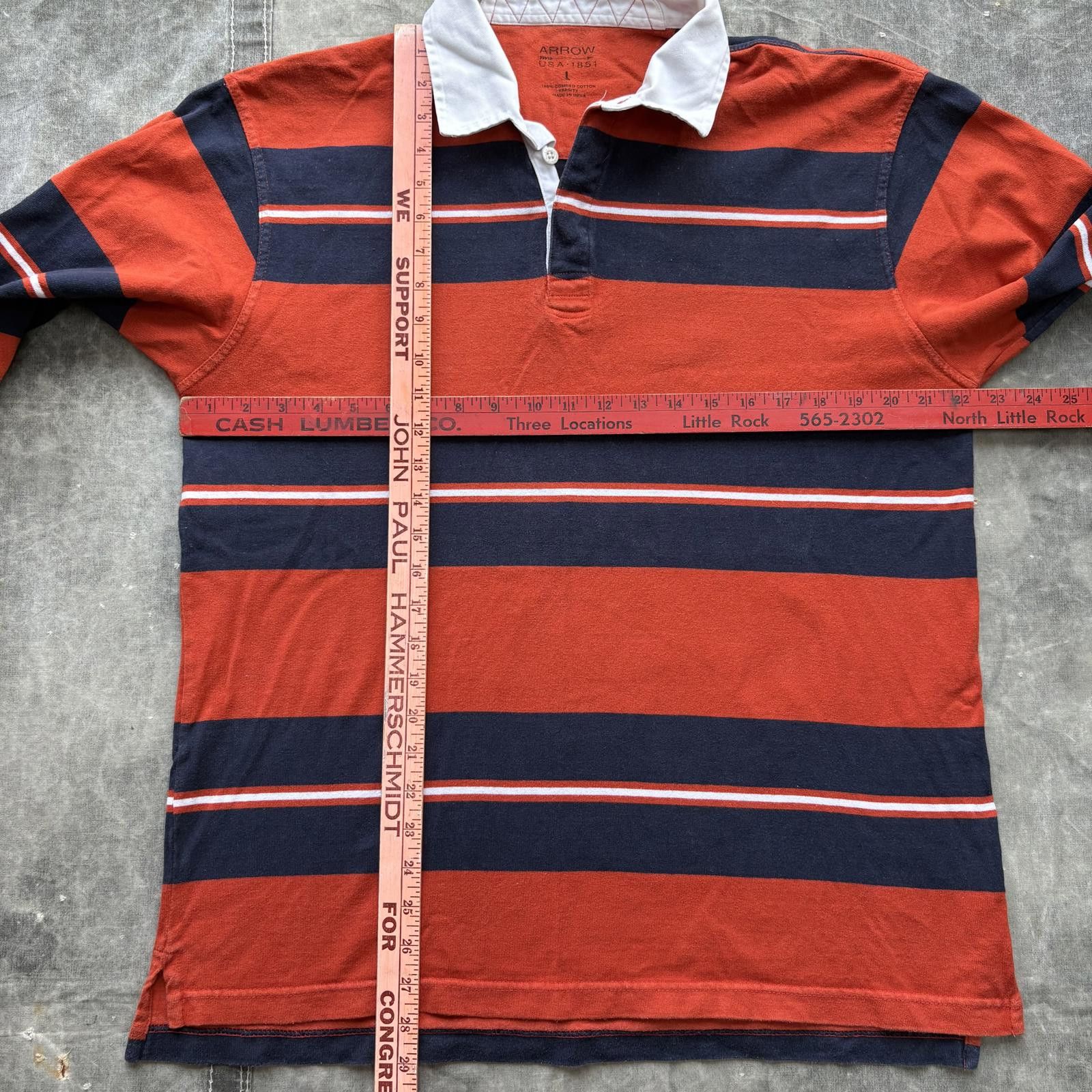 Arrow Vintage Y2K Arrow Striped Grunge Preppy Rugby Polo Shirt Size US L / EU 52-54 / 3 - 3 Thumbnail