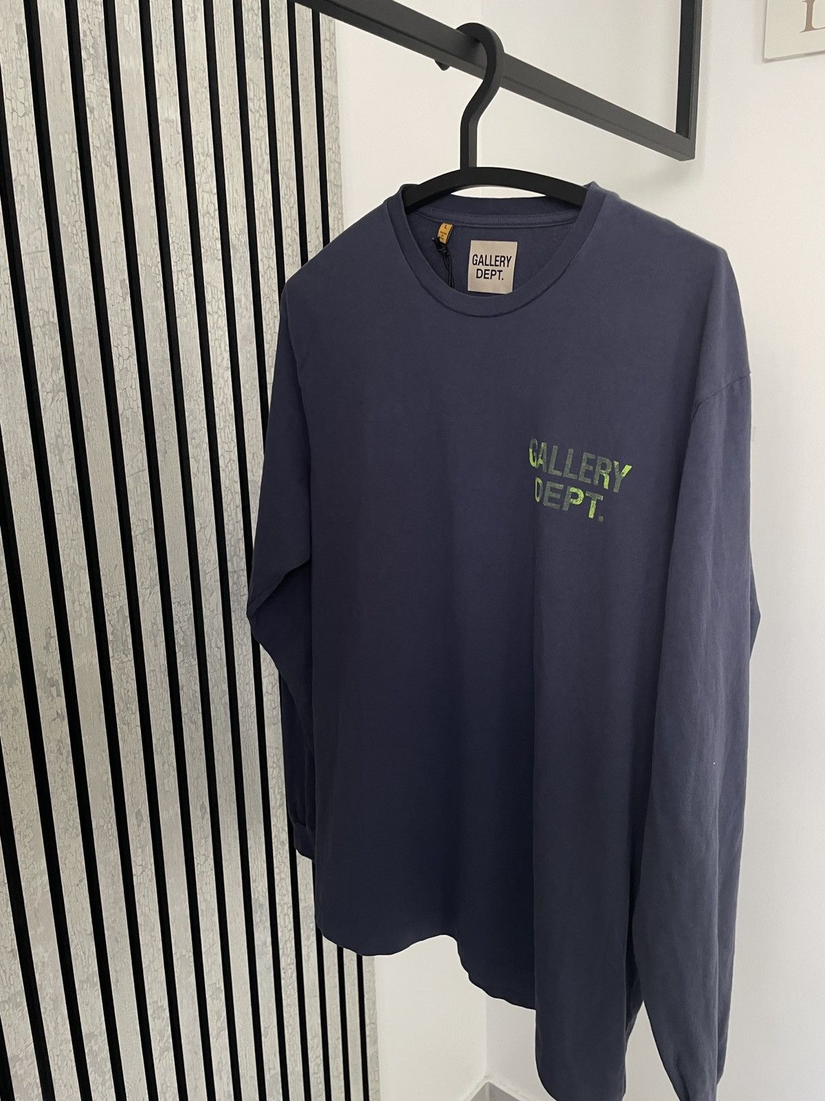 image of Gallery Dept Souvenir L/s Tee in Navy, Men's (Size Large)