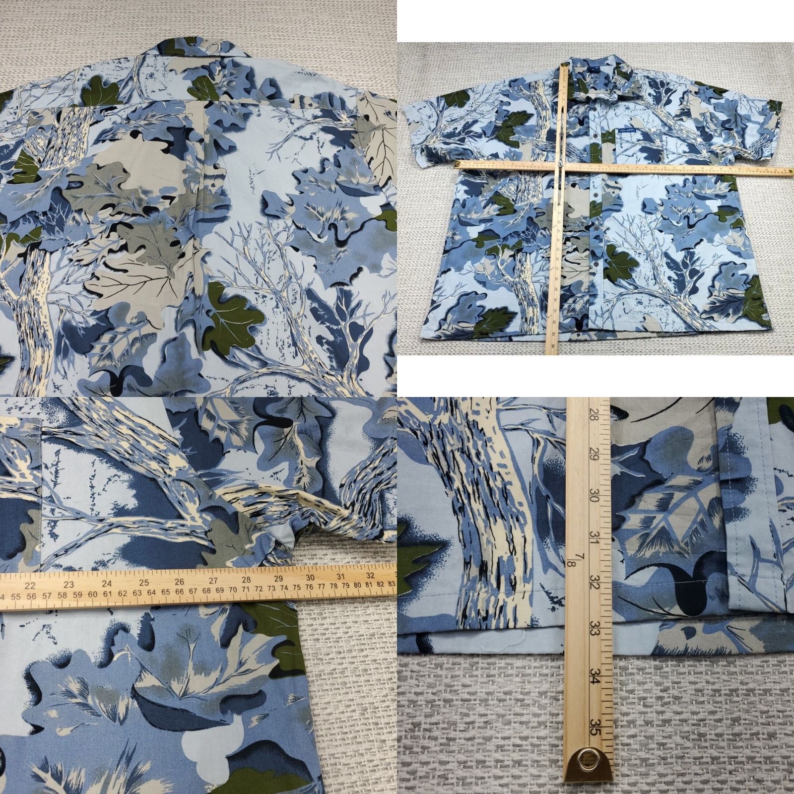 ALOHAS VINTAGE Aisokula Fiji Hawaiian Shirt Mens 4XL Button-Up Short Sleeve Floral Aloha Blue Size US XXL / EU 58 / 5 - 8 Thumbnail