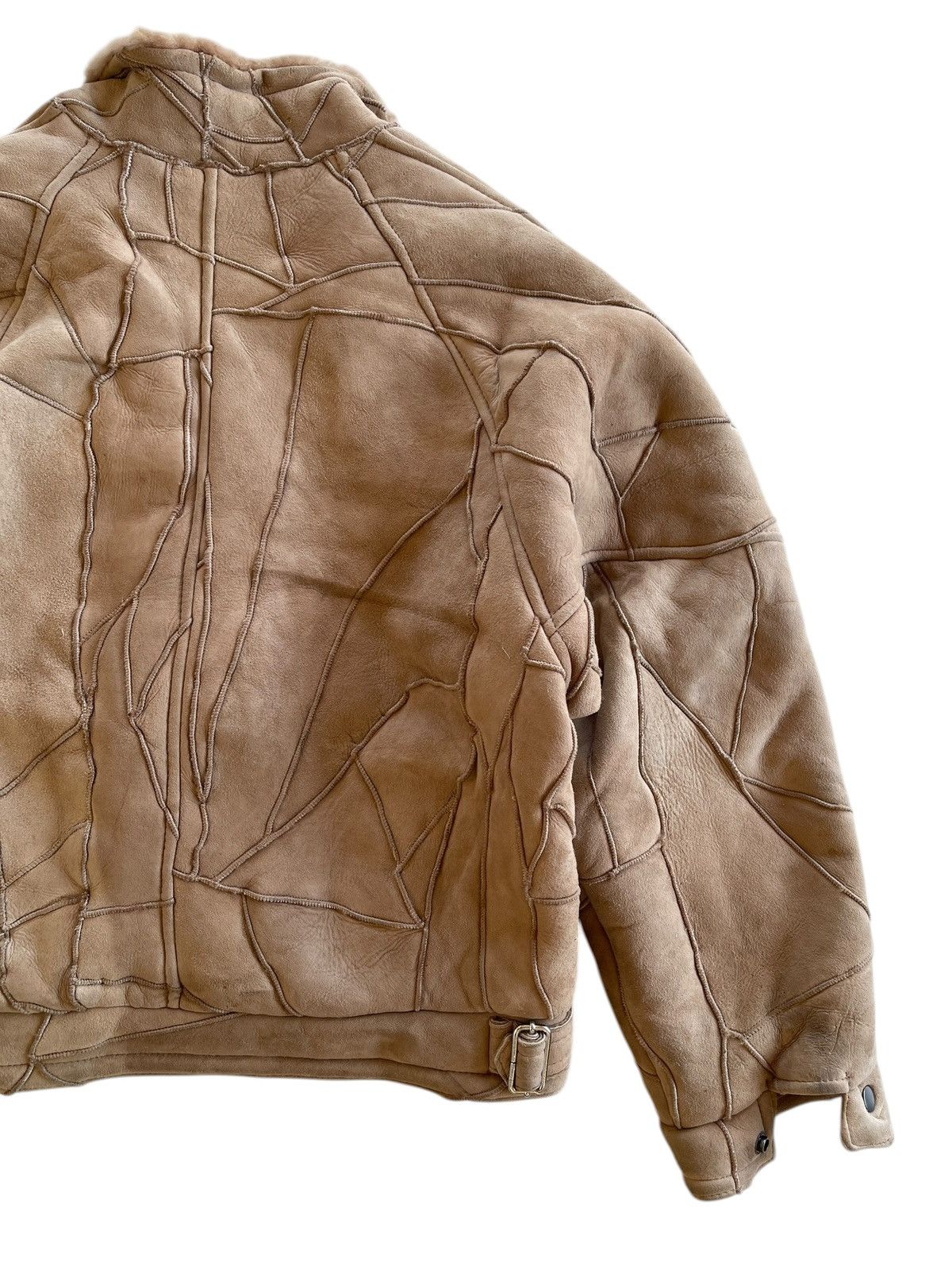 Vintage Patchwork Sheepskin Fur Cropped Jacket Size US M / EU 48-50 / 2 - 18 Thumbnail