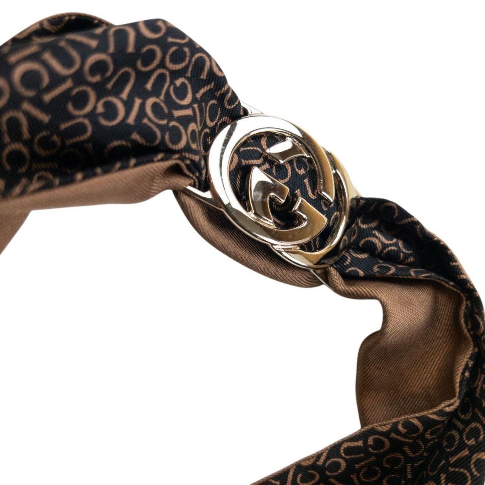 Gucci Vintage 2000s Gucci Monogram Silk Neck Scarf Size ONE SIZE - 5 Thumbnail