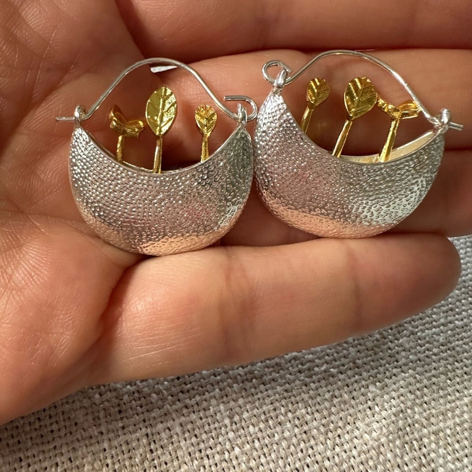 Other Flower Pot Hoop Earrings Size ONE SIZE - 2 Thumbnail