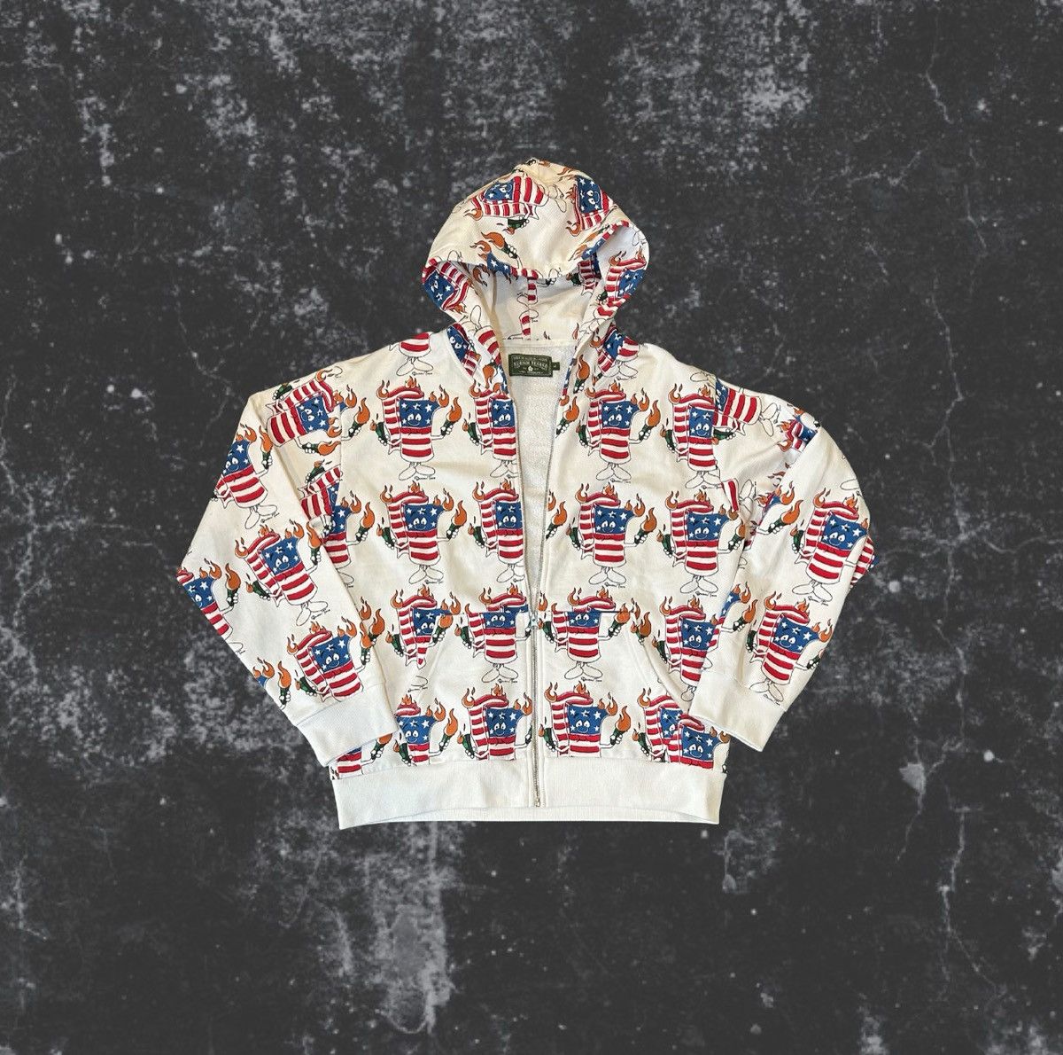 DENIM TEARS Denim Tears Firework All Over Print Zip Hoodie Size L Size US L / EU 52-54 / 3 - 1 Thumbnail