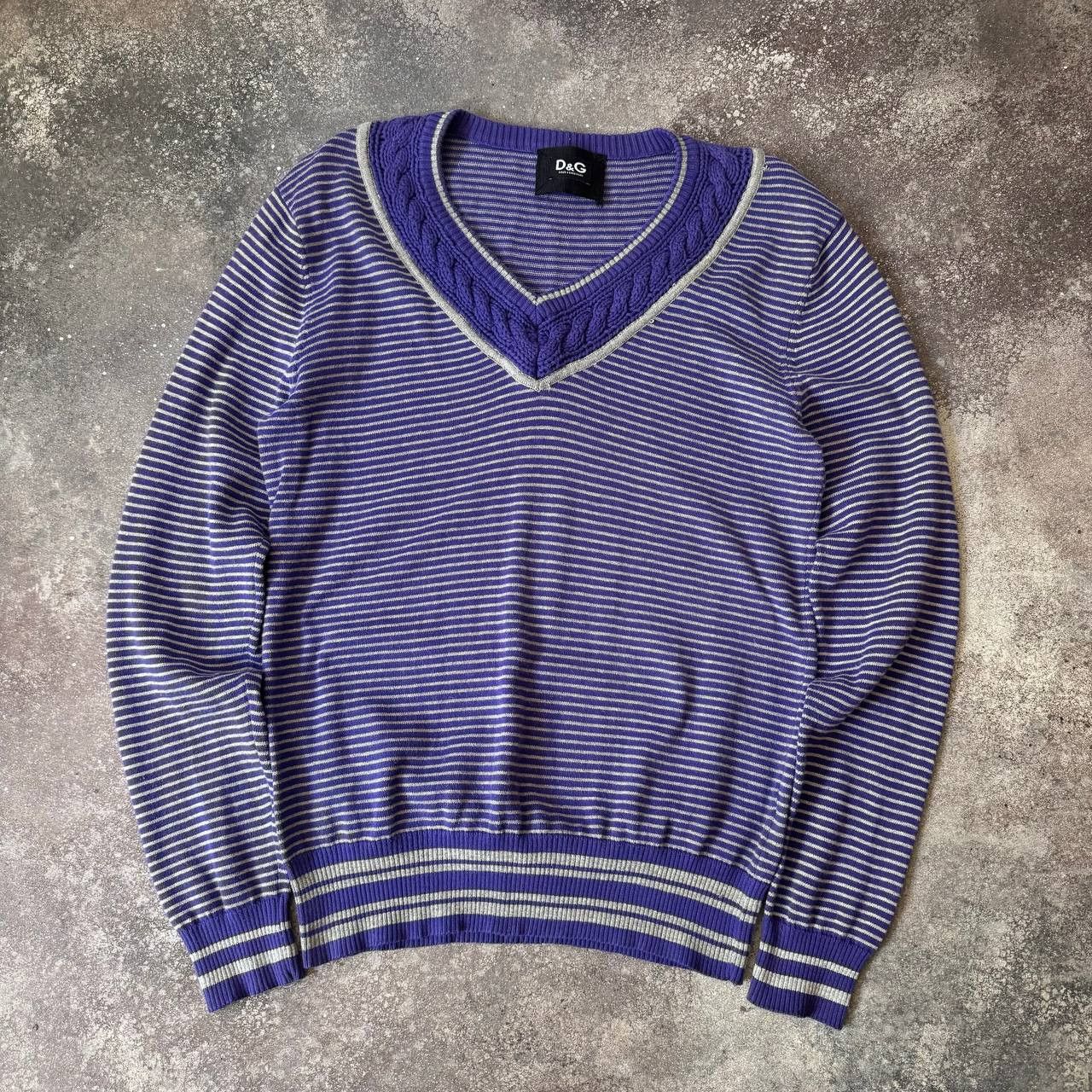 Dolce & Gabbana × Vintage D&G Dolce & Gabbana Vintage Stripped Woman's Knit Sweater Size L / US 10 / IT 46 - 1 Thumbnail