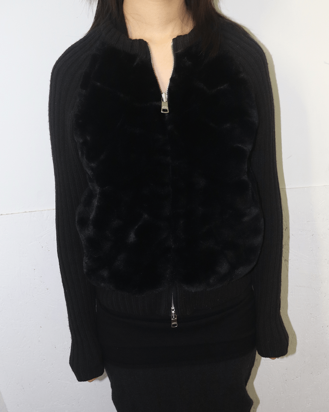 Armani Exchange Armani Exchange Fur Knit Zip-Up Size S / US 4 / IT 40 - 3 Thumbnail