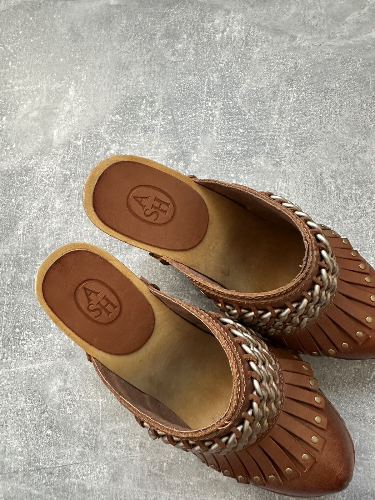 ASH × Hysteric Glamour × Japanese Brand Leather mules & clogs Ash Brown Y2K style Size US 7 / IT 37 - 5 Thumbnail