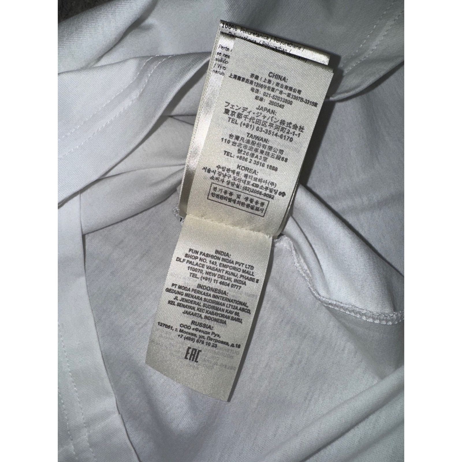 Fendi Fendi White Black Mesh Short Sleeve Cotton T-Shirt Medium M Size US M / EU 48-50 / 2 - 15 Thumbnail