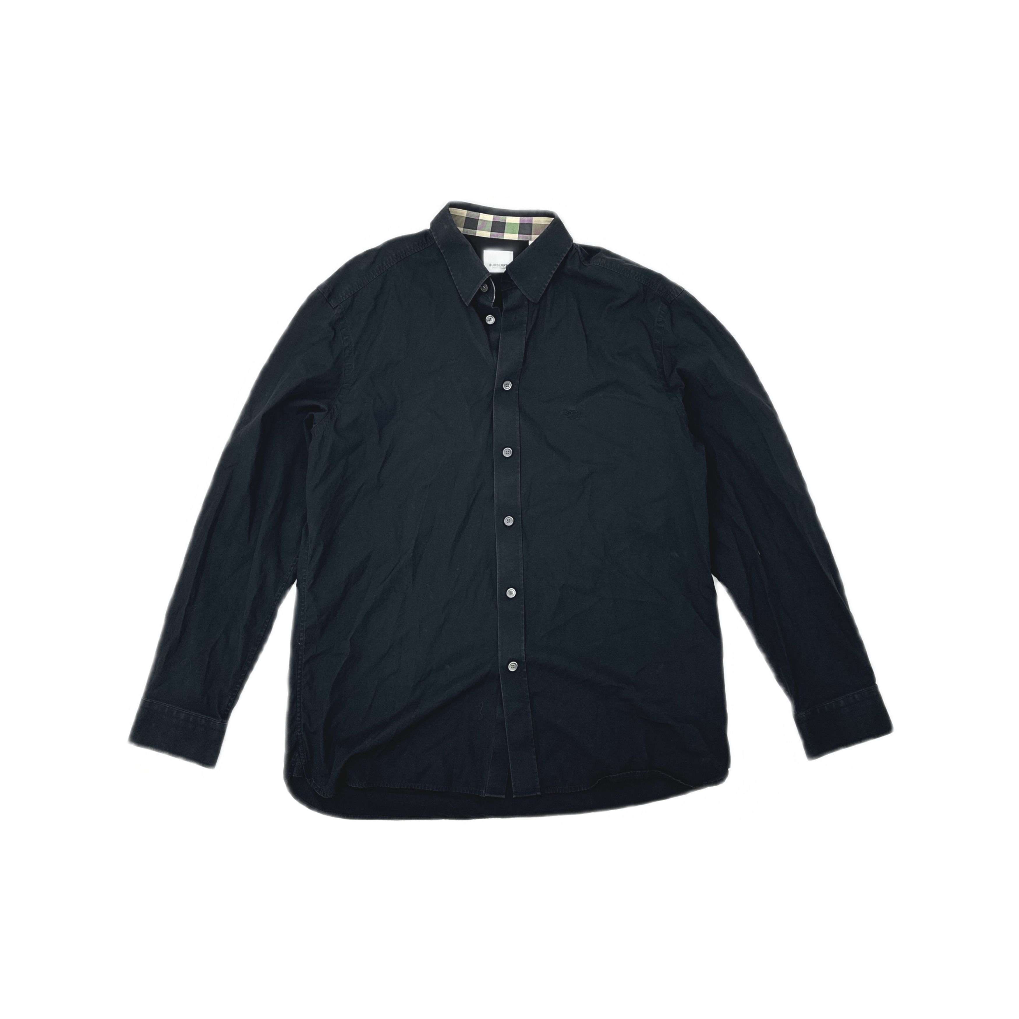 Burberry Burberry Check Collar Long Sleeve Shirt Size L Size US L / EU 52-54 / 3 - 1 Thumbnail