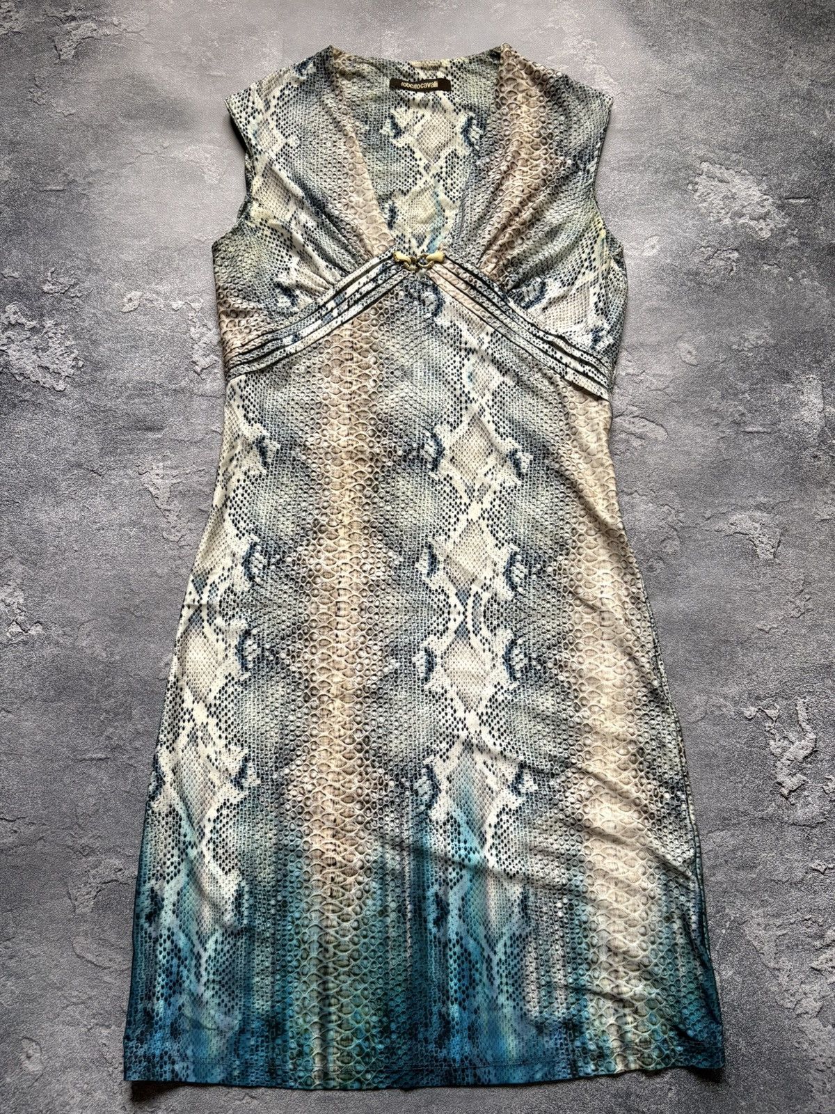 Roberto Cavalli Vintage Roberto Cavalli Luxury Snakeskin Pattern Dress Size L / US 10 / IT 46 - 2 Thumbnail