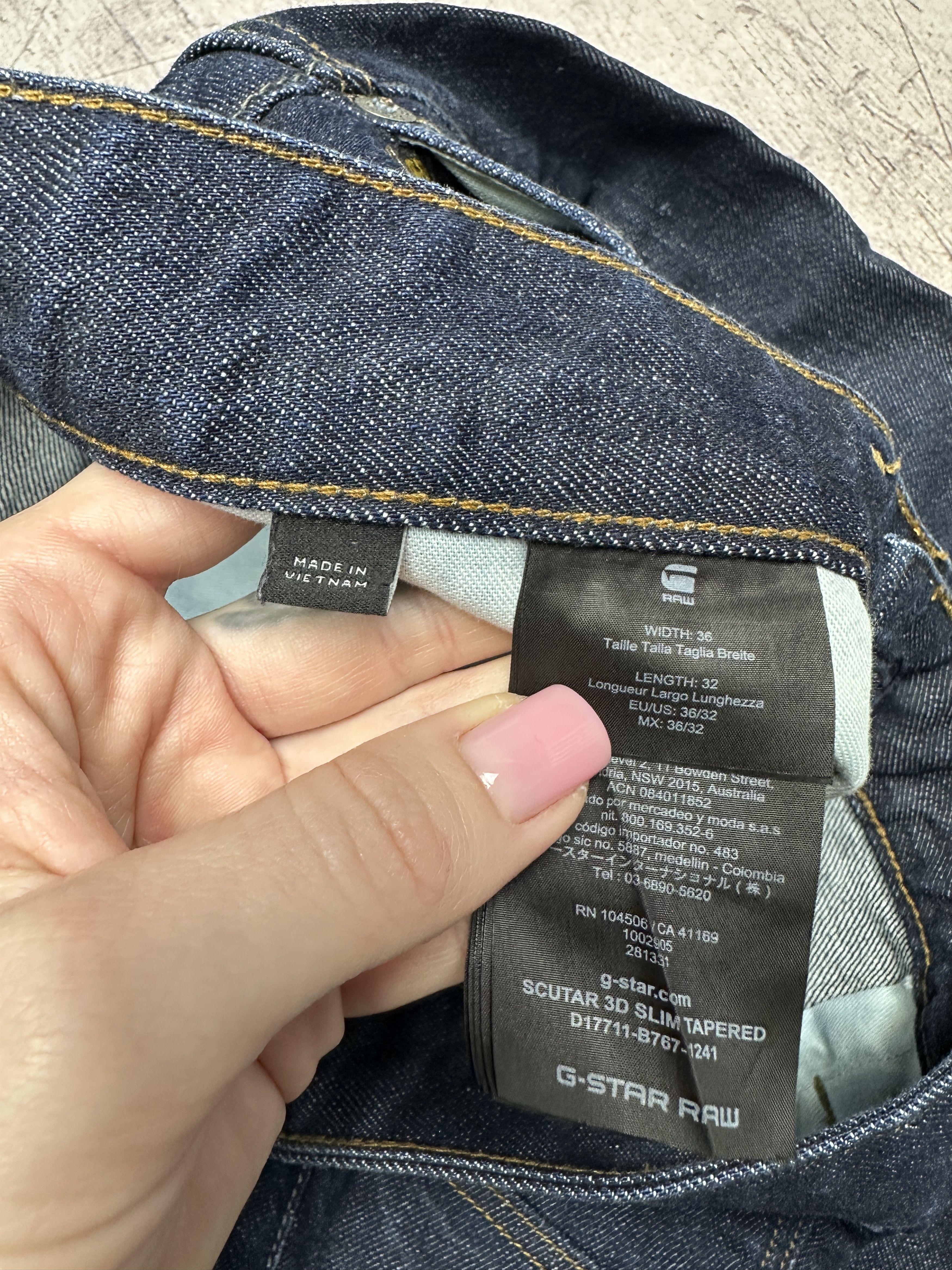 G-Star G Star Raw Scutar 3D Slim Tapered Mens Denim Pants Jeans Size US 36 / EU 52 - 4 Thumbnail