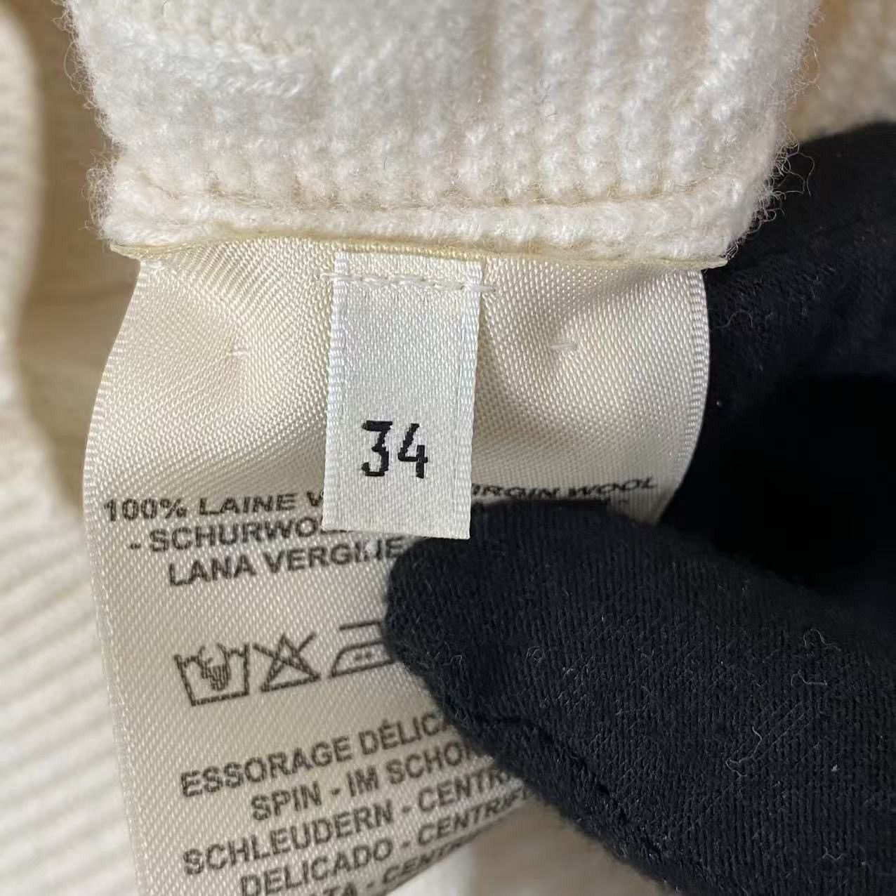 Hermes Hermes White All Over Print Long Sleeve Sweater K26WX Size XXS / US 00 / IT 34 - 6 Thumbnail