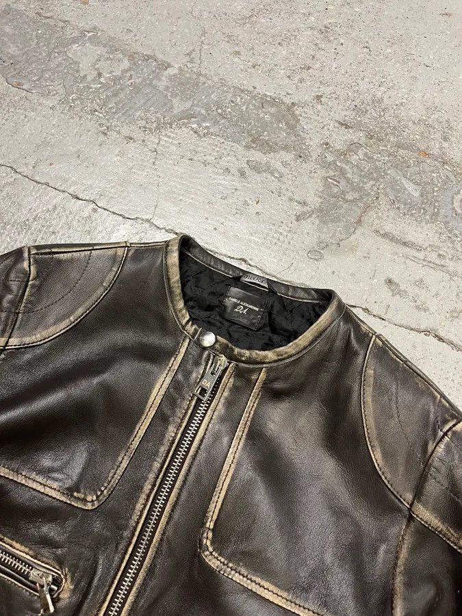 Daniele Alessandrini 2000s Daniele Alessandrini Aged Brown Leather Jacket Size US M / EU 48-50 / 2 - 5 Thumbnail