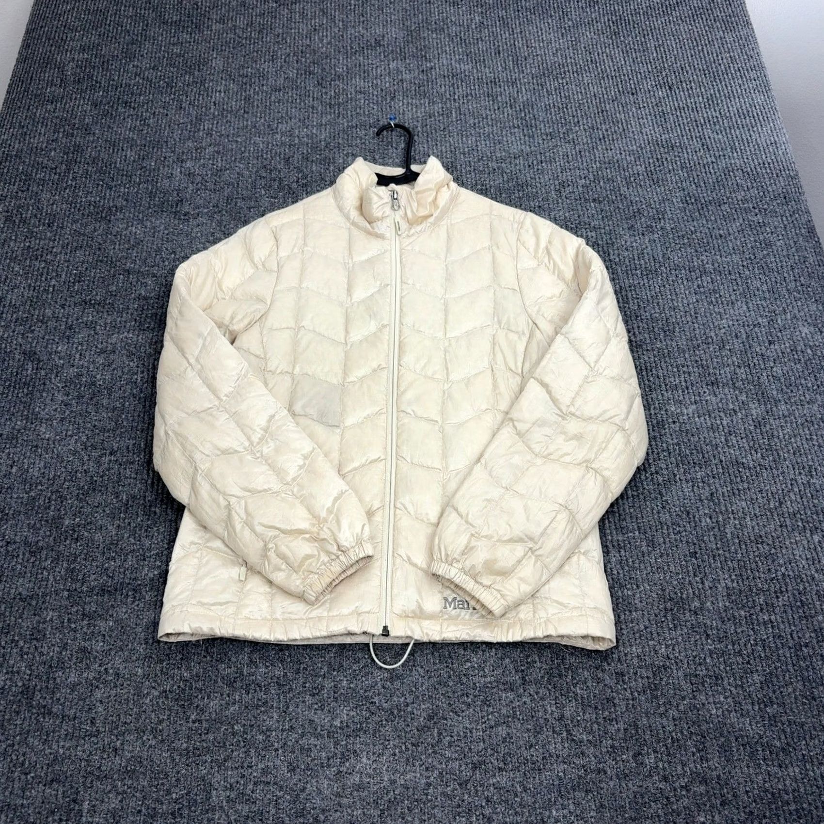 Marmot Marmot Puffer Jacket Womens M Cream 800 Fill Down Quilted Full Zip Gorpcore Size M / US 6-8 / IT 42-44 - 4 Thumbnail