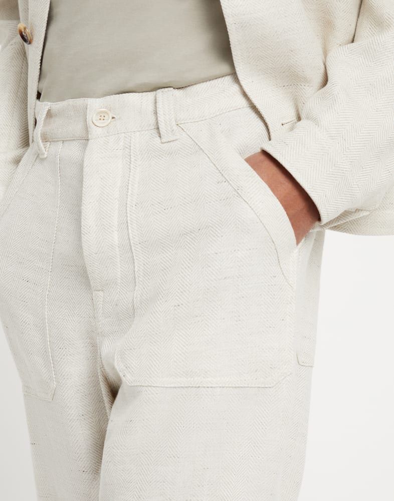 Brunello Cucinelli o1w1db10825 Pants in White Size US 36 / EU 52 - 3 Thumbnail