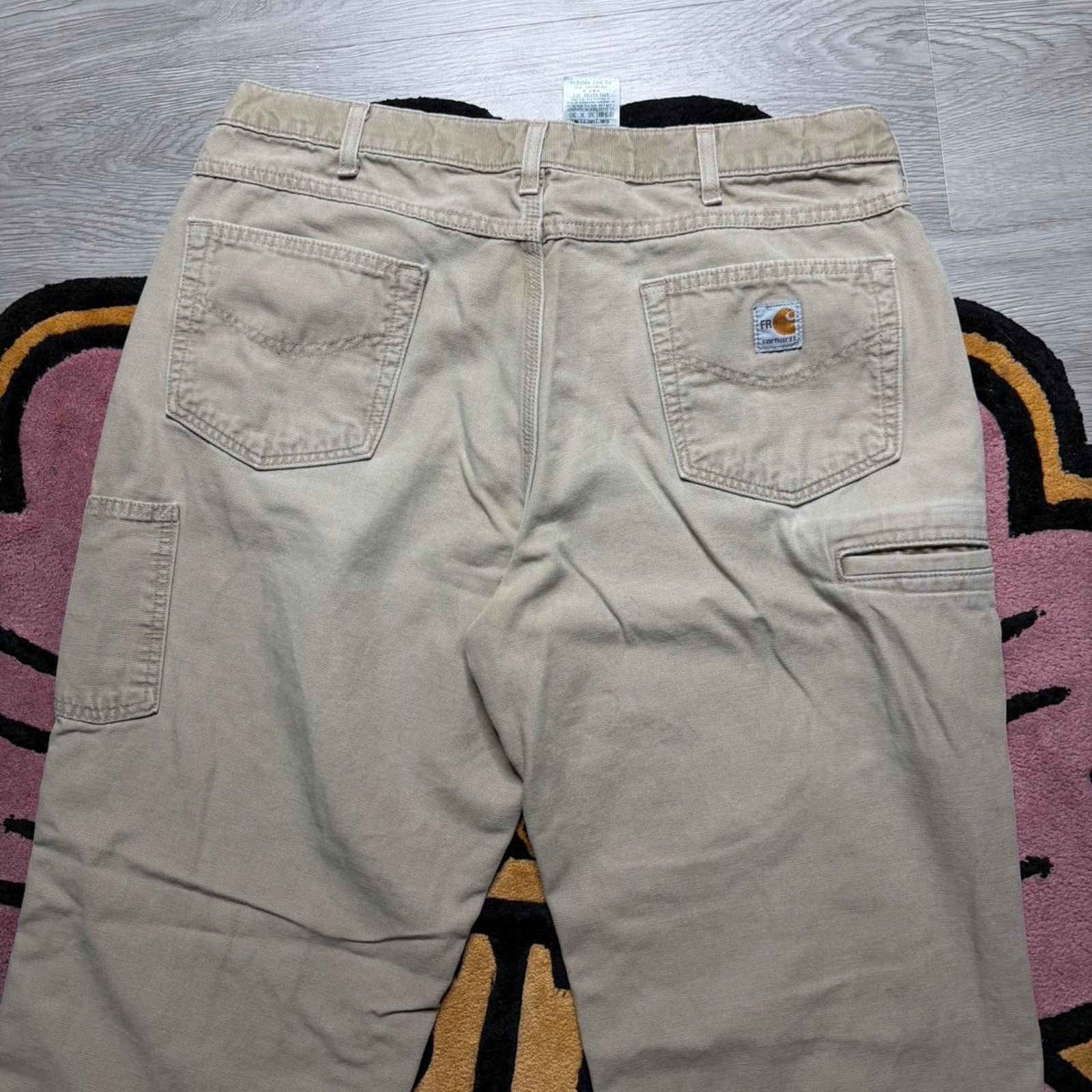 Carhartt Carhartt FR Original Fit Carpenter Work Pants Size 38x30 Tan Size US 38 / EU 54 - 8 Thumbnail