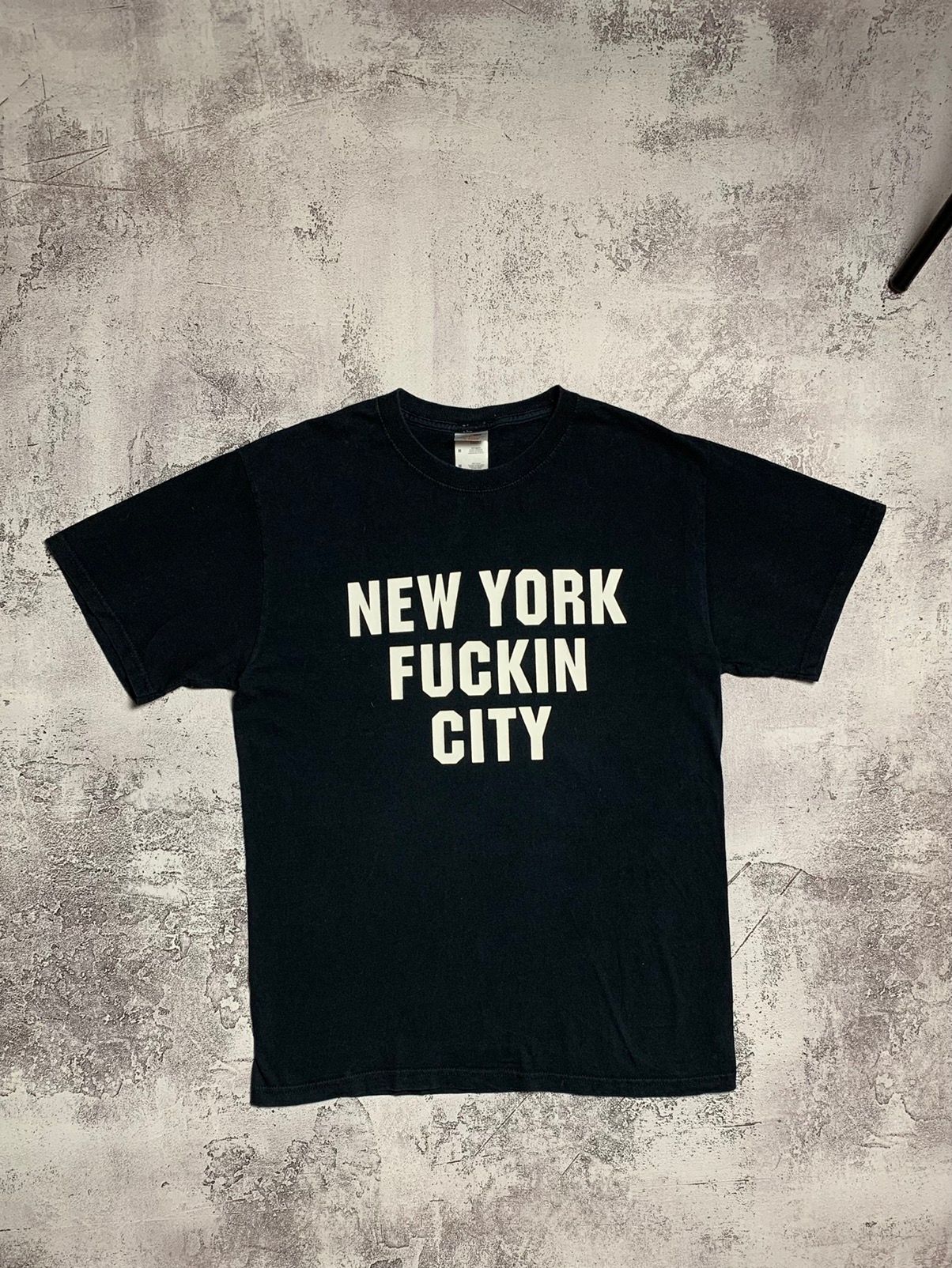 Pre-owned Vintage New York Fuckin' City  Fotl T-shirt In Black