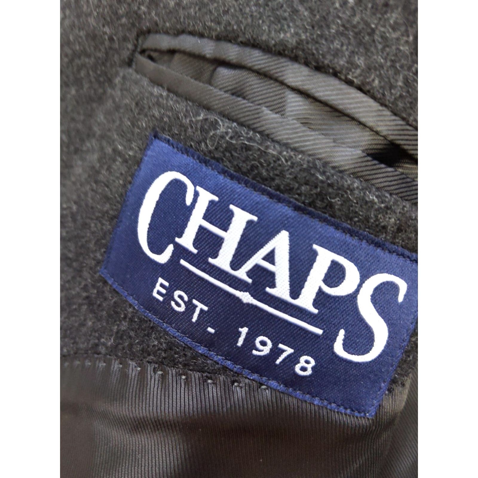 Chaps Chaps Overcoat Mens 44R Black Wool Blend Topcoat Classic Formal Dress Coat Size US S / EU 44-46 / 1 - 5 Thumbnail