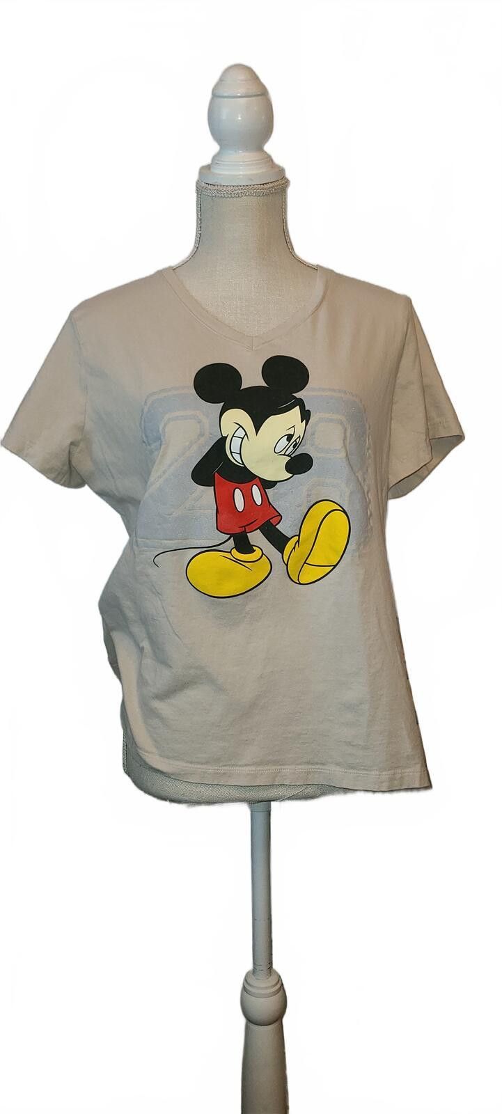 Disney Disney XL Beige Mickey Mouse Graphic T-Shirt Size ONE SIZE - 1 Thumbnail