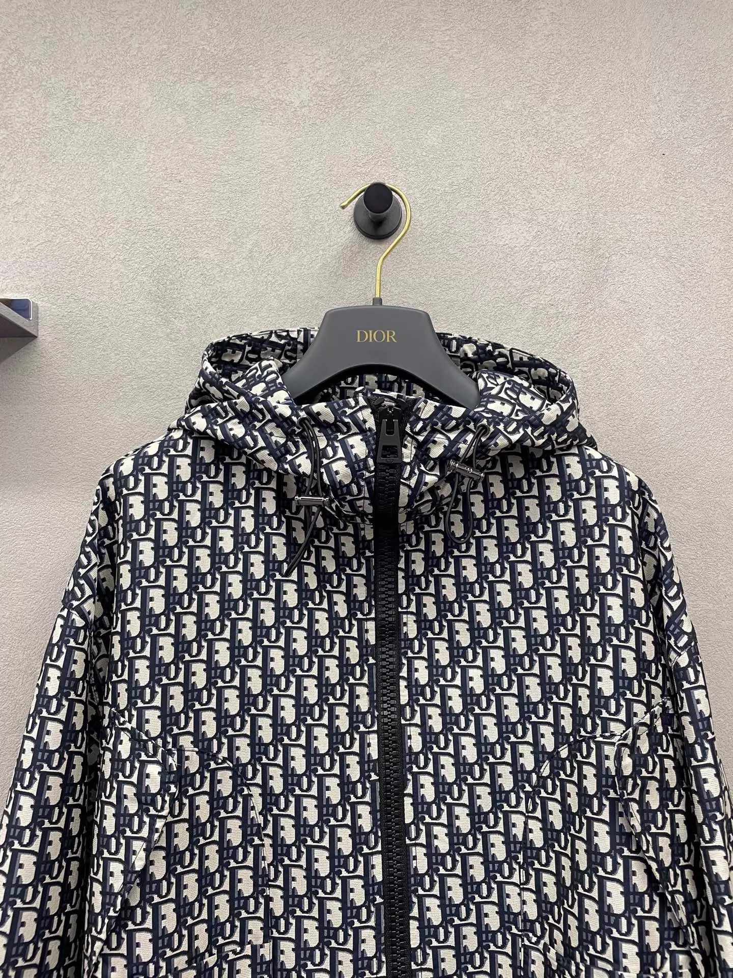 Dior Dior Oblique Print Hooded Zip Unisex Jacket Size US M / EU 48-50 / 2 - 4 Thumbnail