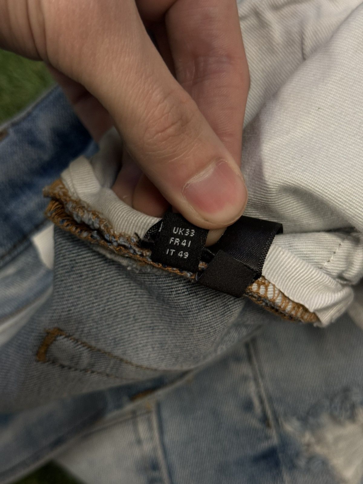 Amiri Amiri MX1 Jeans Black Patch Blue Pants Size 33 CLEAN 🧼 Size US 33 - 15 Thumbnail
