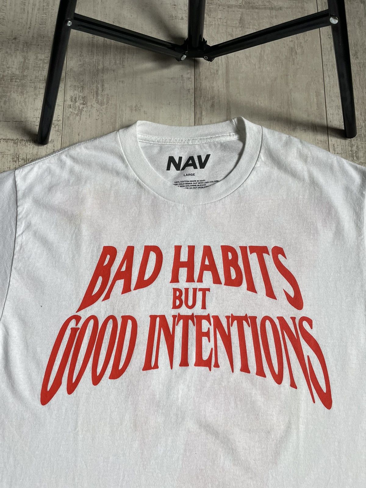 Vlone VLONE X NAV BAD HABITS GOOD INTENTIONS T SHIRT RARE Size US L / EU 52-54 / 3 - 3 Thumbnail