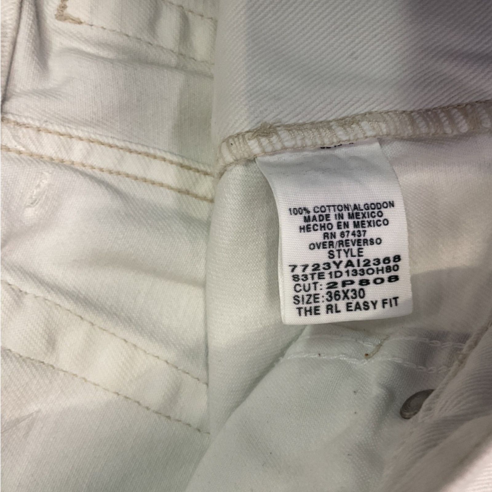 Polo Ralph Lauren 90’s Polo Ralph Lauren White Denim Jeans Size US 32 / EU 48 - 9 Thumbnail