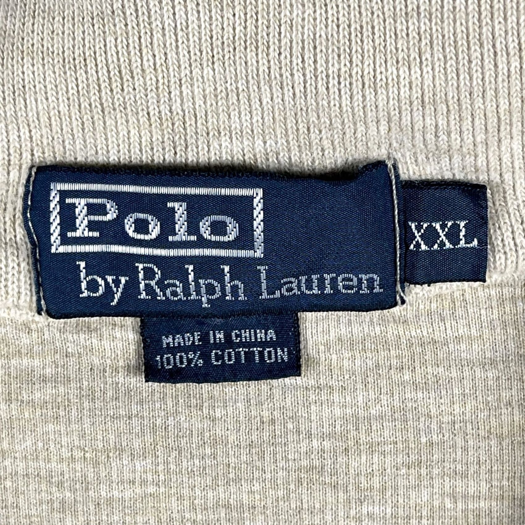 Polo Ralph Lauren Polo Ralph Lauren Pullover Sweater Mens 2XL Beige Quarter Zip Long Sleeve Cotton Size US XXL / EU 58 / 5 - 7 Thumbnail