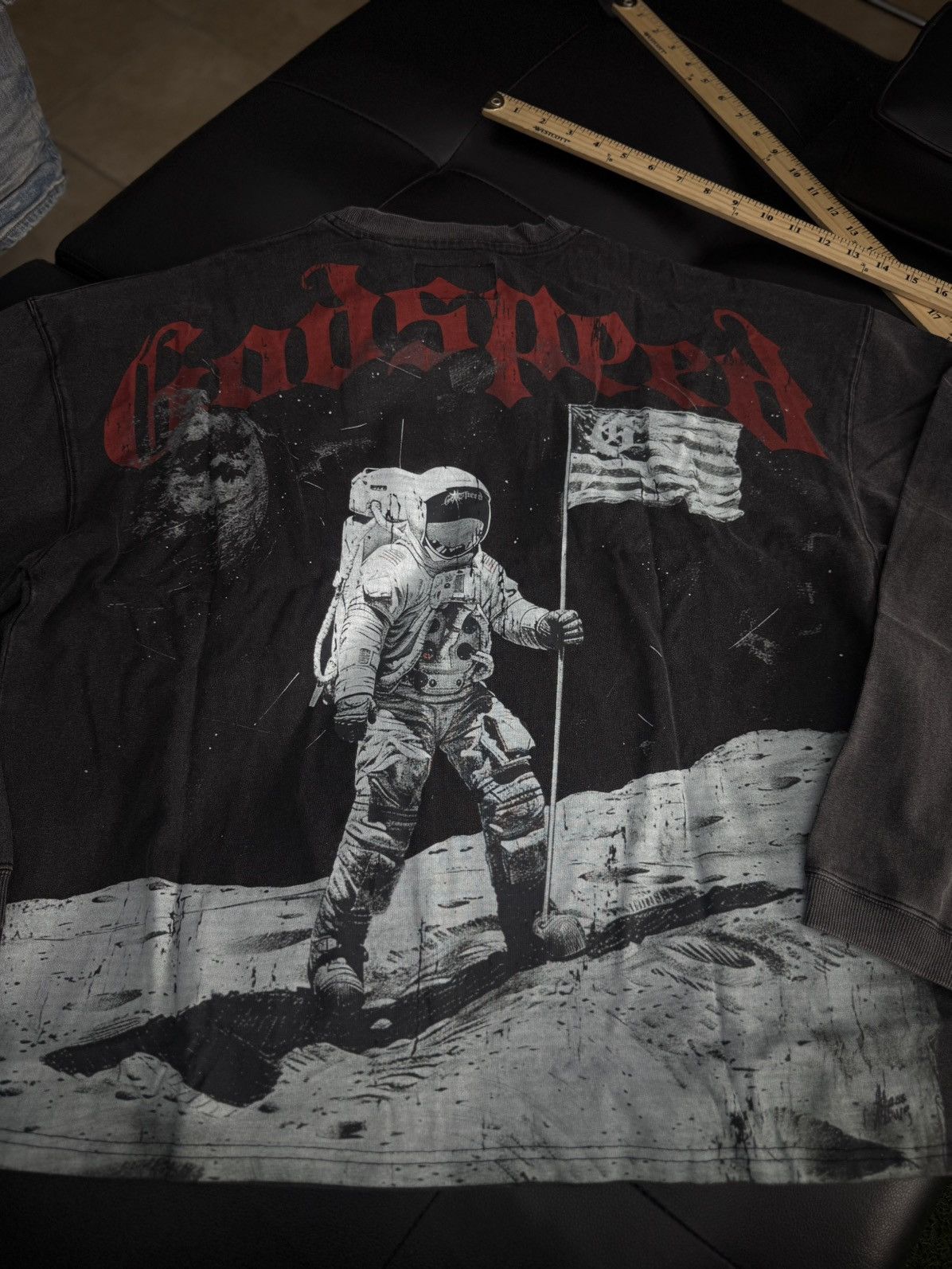 Godspeed Godspeed Moon Astronaut L/S Tee Shirt Size XL (NEW) Size US XL / EU 56 / 4 - 6 Thumbnail