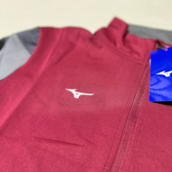 Mizuno NWT MIZUNO WOMEN’S HORIZON FULL ZIP CARDINAL/GRAY/CHARCOAL J Size M / US 6-8 / IT 42-44 - 3 Thumbnail