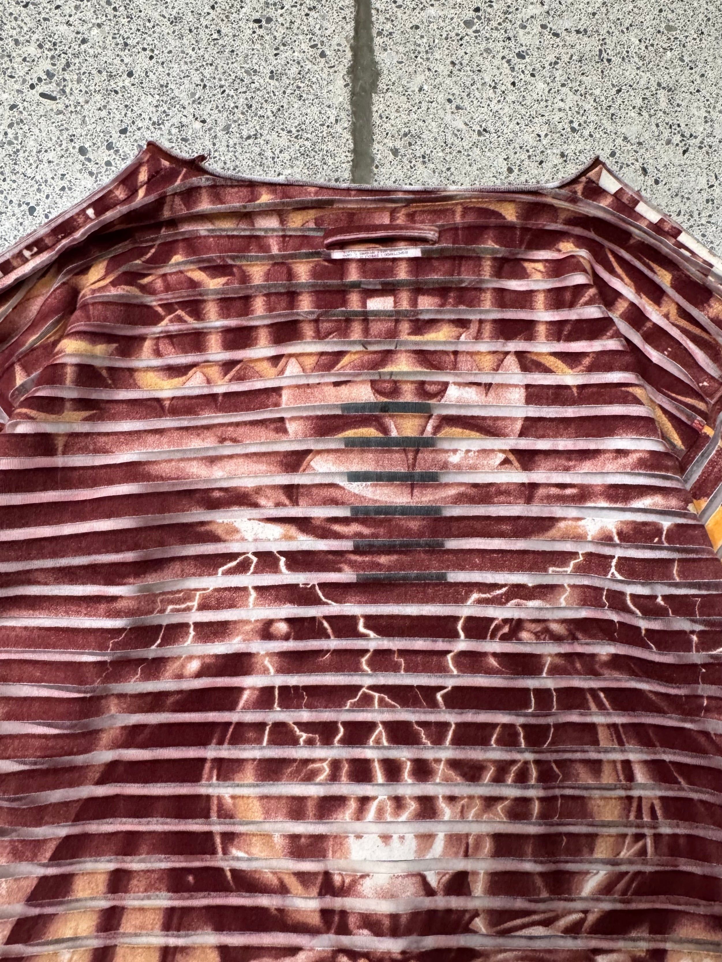 Jean Paul Gaultier SS2001 Jean Paul Gaultier ‘Satan’ Print Mesh 3/4 Sleeve Top Size S / US 4 / IT 40 - 5 Thumbnail