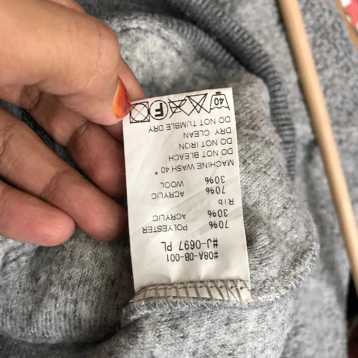 Vintage Vtg GYMPHLEX ENGLAND Gray Sherpa Fleece Jacket Hoodie Size S / US 4 / IT 40 - 6 Thumbnail
