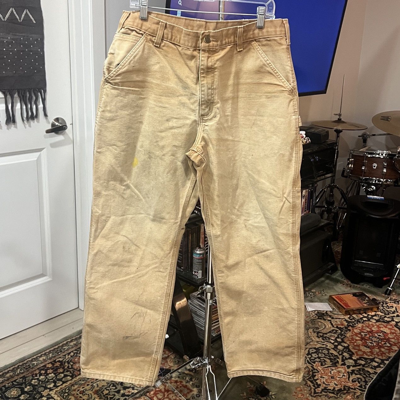 Carhartt carhartt b11 brown carpenter pants Size US 34 / EU 50 - 2 Thumbnail