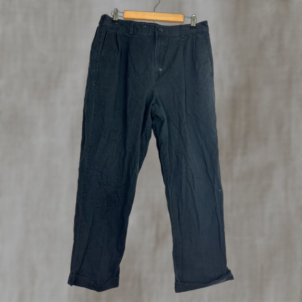 Eddie Bauer Eddie Bauer Pants Men 35x28.5 Blue Chino Elastic Waist Relaxed Fit Cotton Size US 35 - 1 Thumbnail