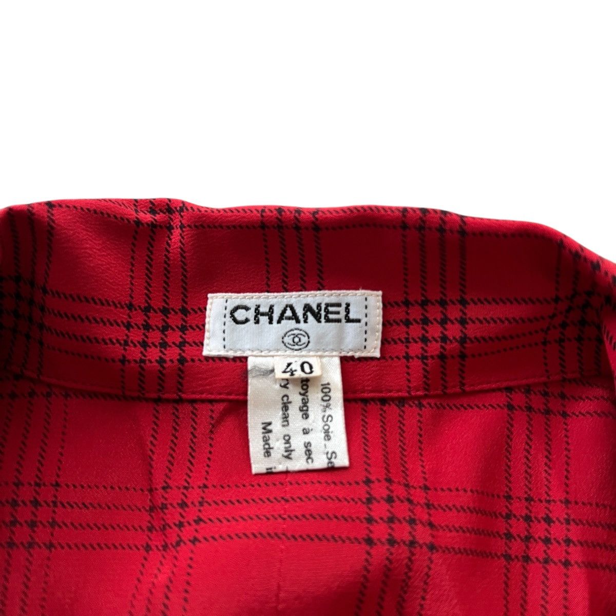 Chanel CHANEL 90's Silk Shirt Double-Breasted with Gold button Size M / US 6-8 / IT 42-44 - 3 Thumbnail